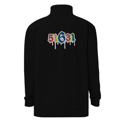 Embroidered pullover fleece