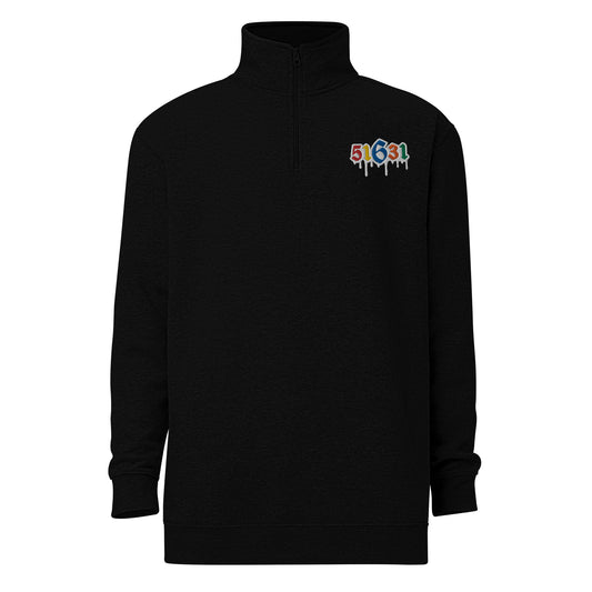 Embroidered pullover fleece