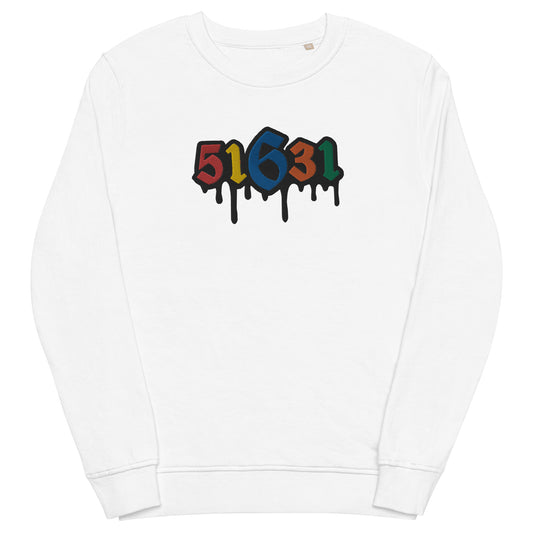 Embroidered organic sweater